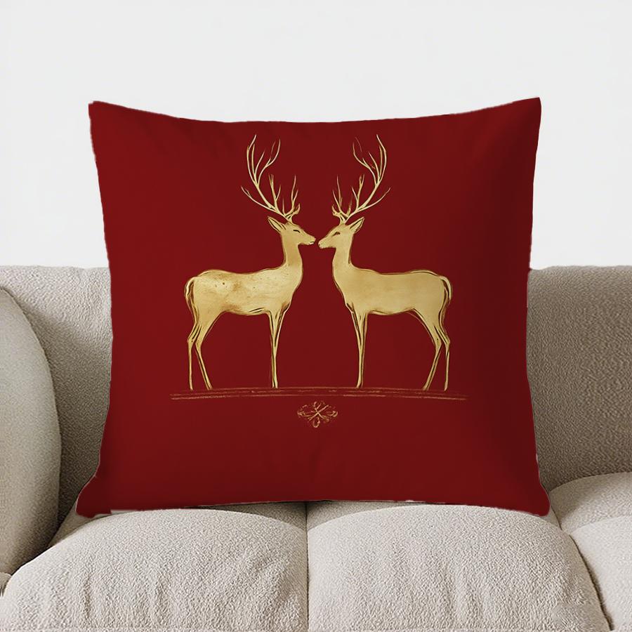 Домашний Декор Рождественский Дом Со Снежинками Наволочка Чехол Для Подушки Узор Чехол Для Подушки Подходит Для Дивана Спальни Автомобиля