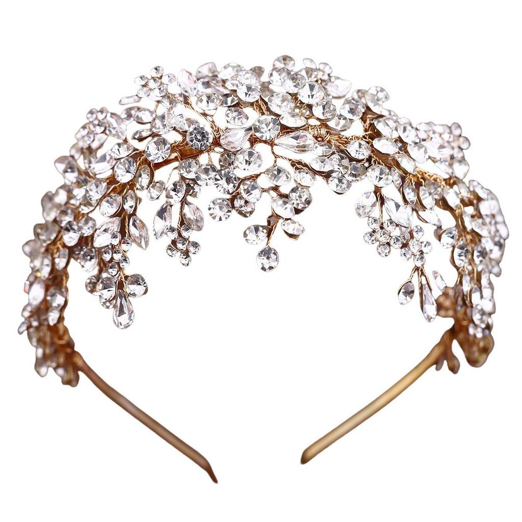 Свадебная повязка на голову, роскошная плетеная повязка на голову со стразами ручной работы, свадебное платье, свадебная повязка на голову, аксессуары для волос