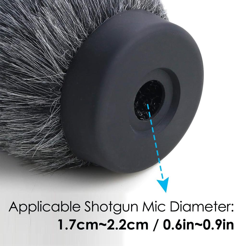 YOUSHARES NTG3 Mic Windscreen Deadcat Windmuff Loaded for Sennheiser MKH416 Shotgun Mic Wind Shield Up Long - NTG-3 7.1"