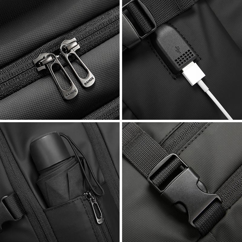 Новый дизайн, большая вместимость, перезаряжаемый через USB, туристические рюкзаки для мужчин, рюкзак для ноутбука 15,6 дюйма, водоотталкивающая сумка для улицы для мужчин