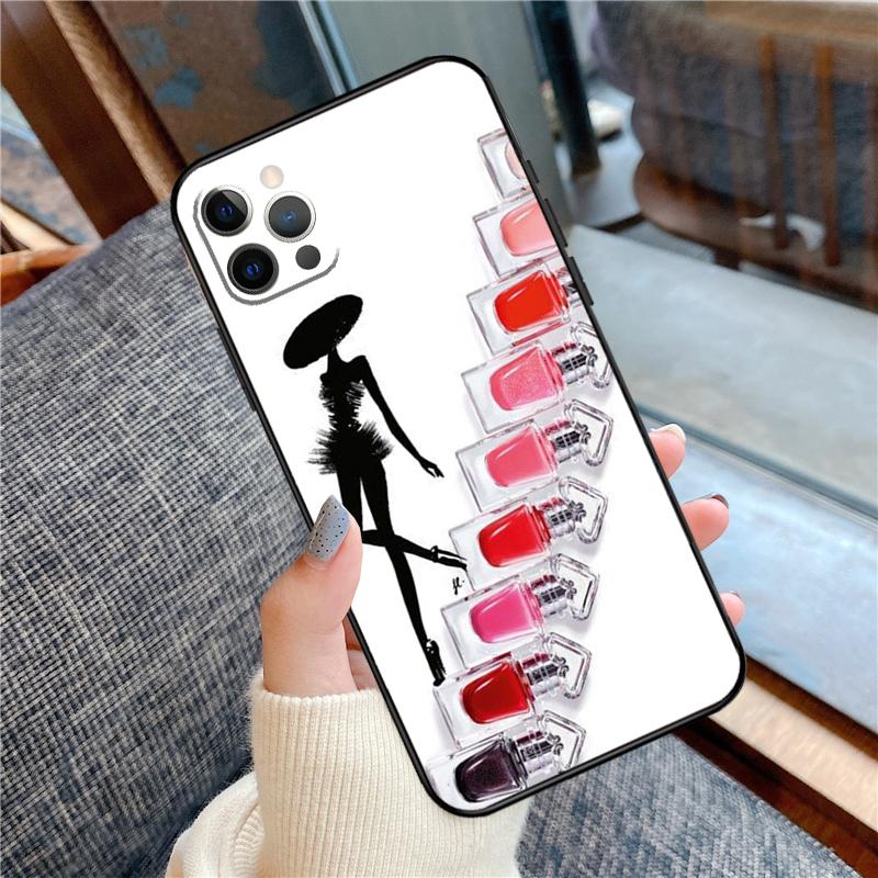 Cosmetics Nail Polish Phone Case For iPhone 11 12 13 14 15 16 Pro Max 12 13 Mini X XR XS MAX 14 Plus Cover