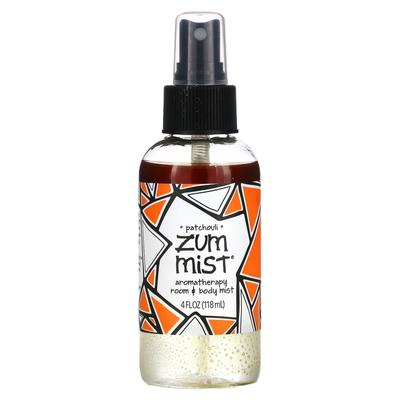 ZUM, Zoom Mist, Room & Body Aromatherapy Mist, Patchouli, 4 Fl Oz (118 Ml)
