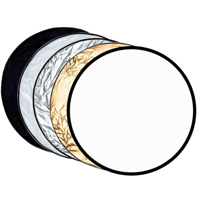 30cm 2 In 1 Round Photography Reflector Collapsible Photo Studio Lighting Reflector For Photographic Shooting