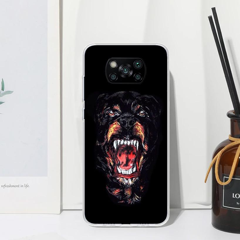 Rottweiler Dog Phone Case For Xiaomi Poco X7 X6 X5 M7 M8 Pro F7 Ultra Redmi 15C 15 13C 13 12C 12 10 10C 10A Art Fundas Poco X7 X