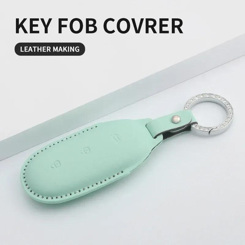 Car Key Case Cover Fob for LEADING IDEAL Lixiang L6 L7 L8 L9 ONE 2024 Li Auto Key Case Shell PU Keychian Accessories