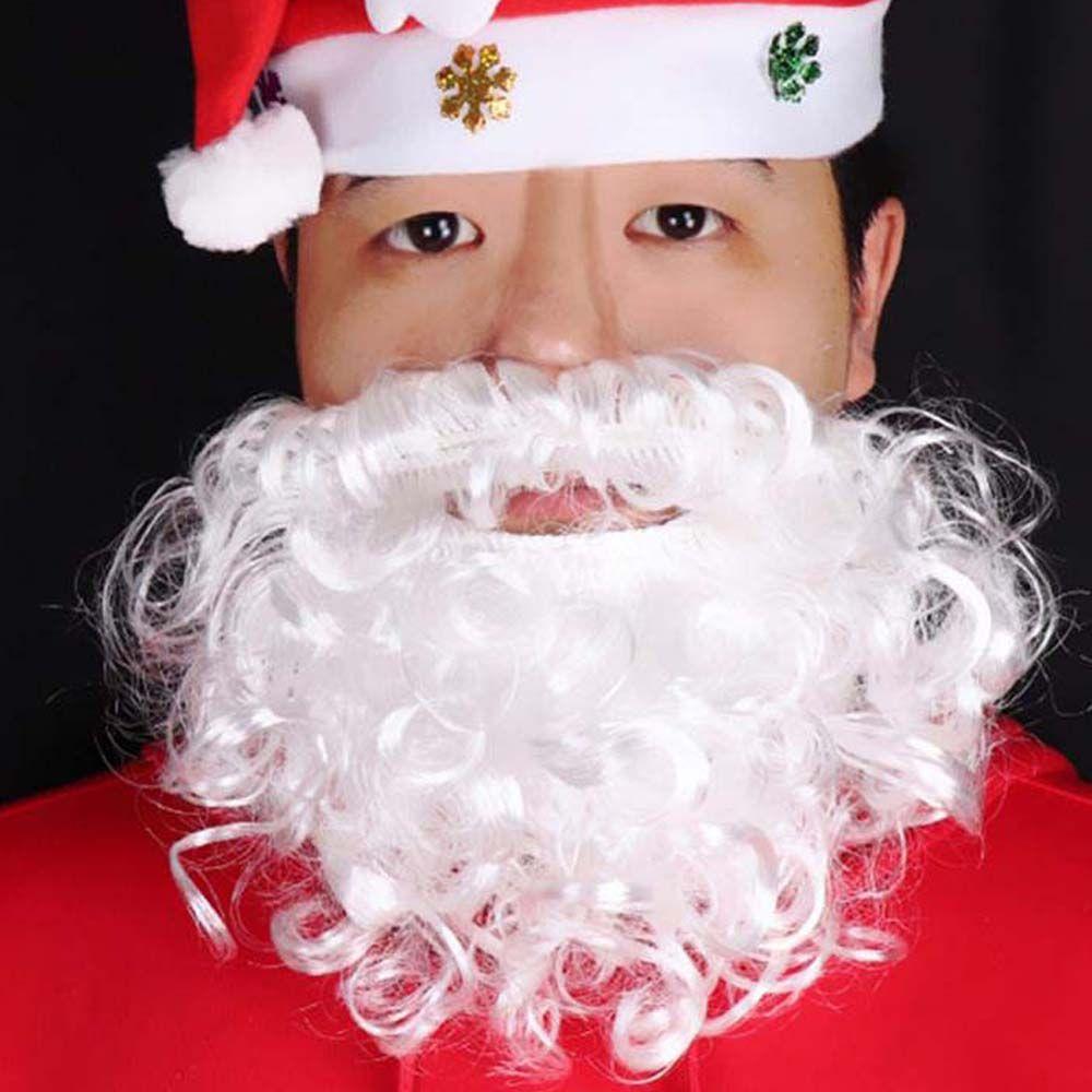 Mascot Costume Children Adult Cosplay Props Santa Claus Beard White Wig Christmas Accessories