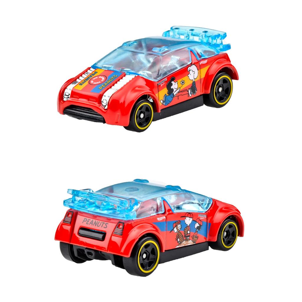 Hot Wheels Entertainment Theme Assortment Peanuts Vehicle Toy Mini Box of Sold in Ages 3 and Multi - Car, 10, Box, Up, 987H-GDG83