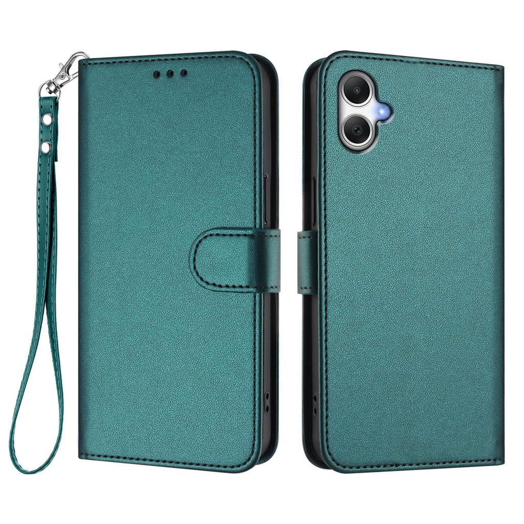 Кожаный чехол-кошелек с подставкой и ремешком на запястье для Samsung Galaxy A06 4G/Galaxy A06 5G