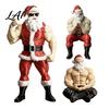 Novelty Santa Claus Statue Muscular Figurine Funny Hilarious Resin Strong Statue Durable Sculpture Christmas Collectible Desktop Ornament