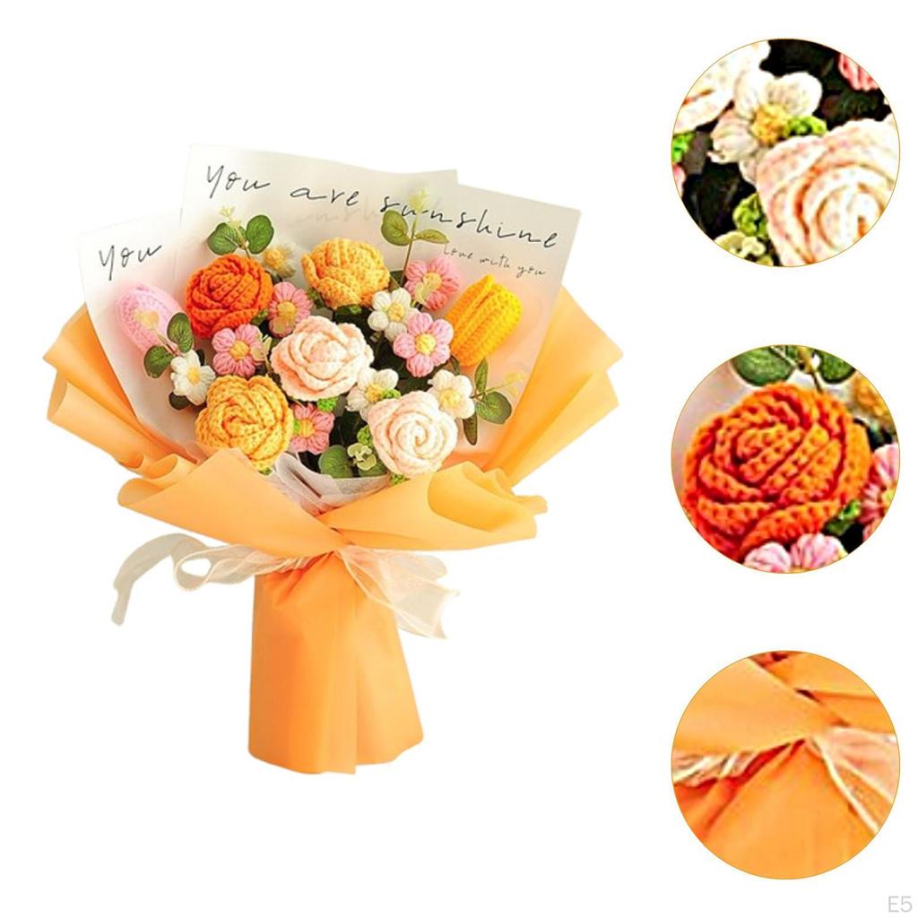 Artificial Crochet Flower Bouquet As a Decorative Piece for Home and Events Gift Idea