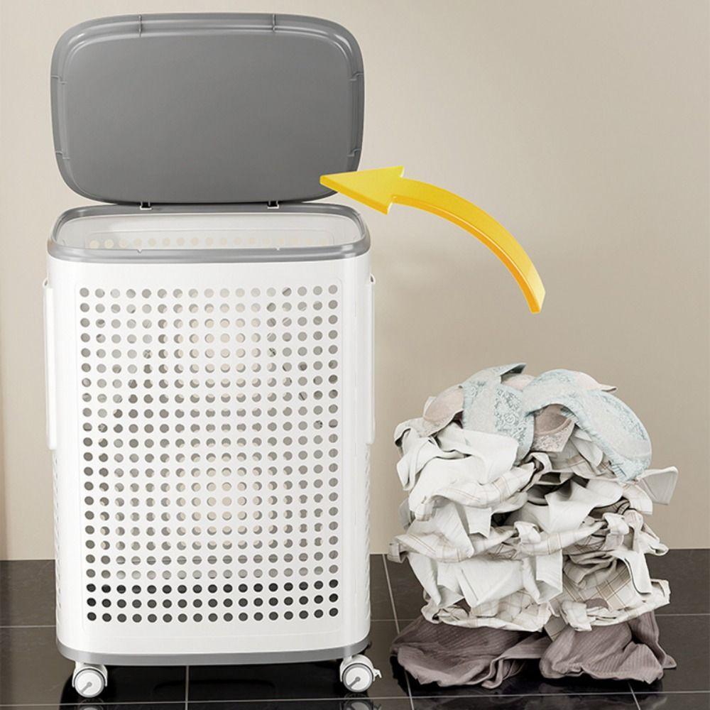 Большой размер Корзина для белья Бесшумные колеса Корзина для грязного белья Корзина для грязной одежды Жизнь в квартире