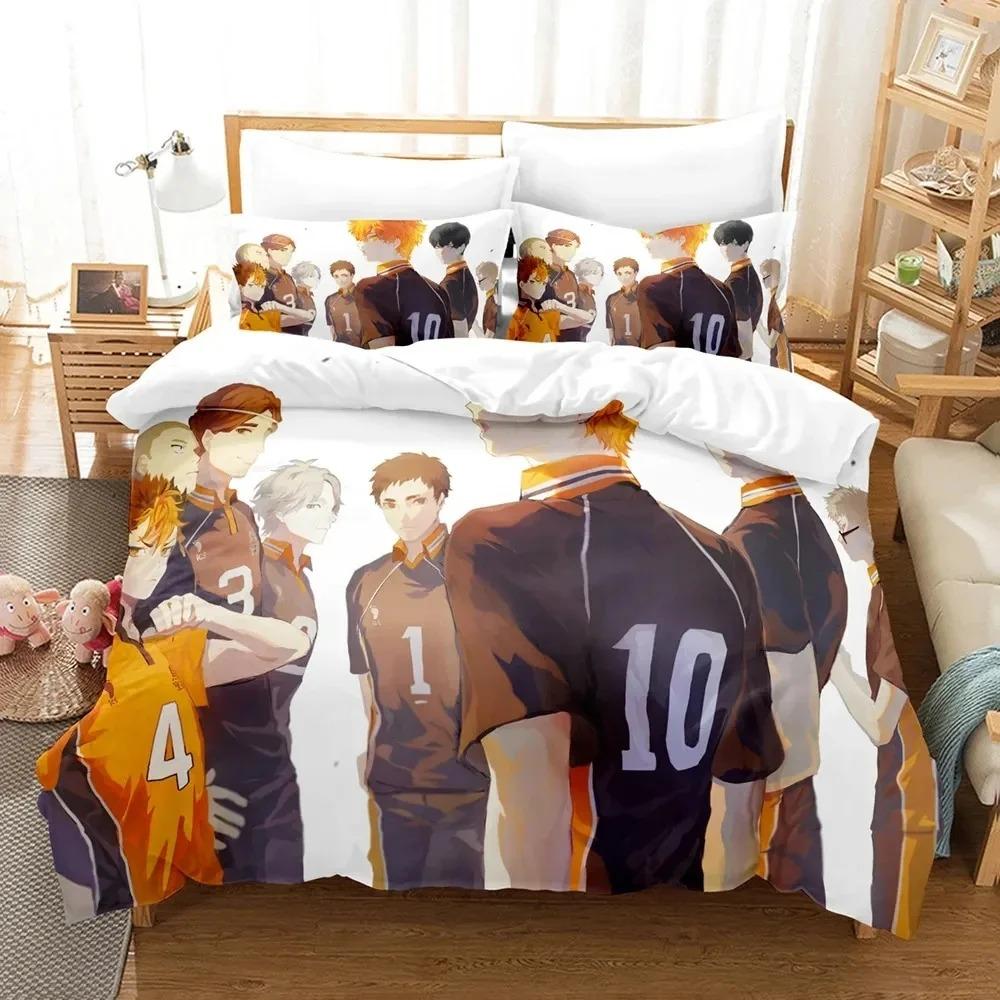 3D Print Haikyu Anime Bedding Collection Boys Girls Twin Queen King Size Duvet Cover Pillowcase Bed Boys Adult Home Textileextile
