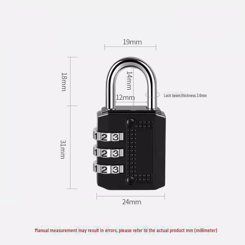 Mini Password Padlock for Gym, Cabinet, Dorm, Drawer, and Suitcase