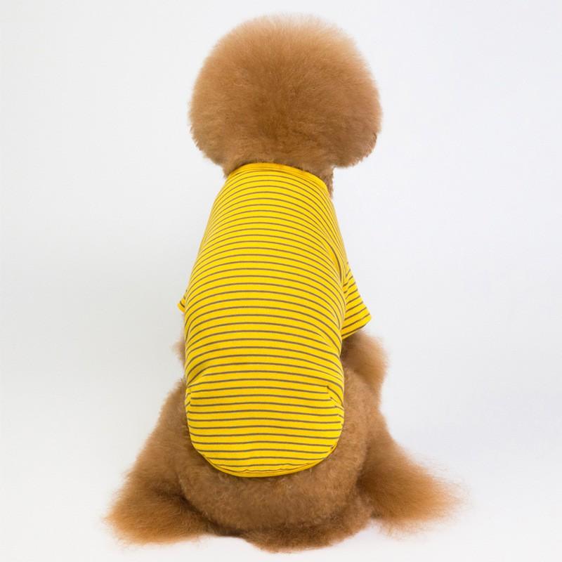 Pet Cotton T-Shirt Striped Dog Clothes Teddy French Bulldog Small Medium Breeds