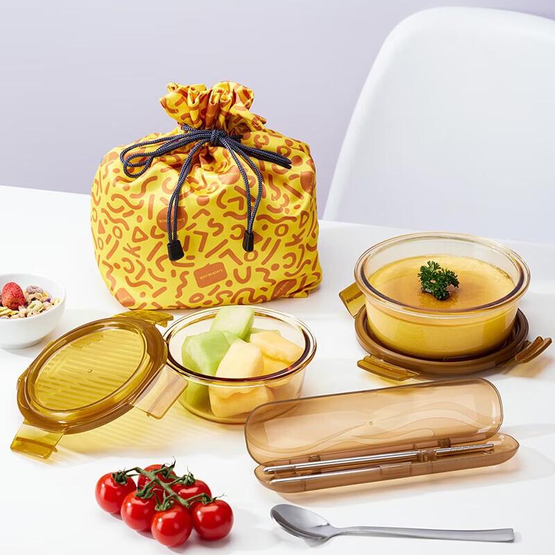 LOCK&LOCK Crystal Luster Round Glass Food Container Set