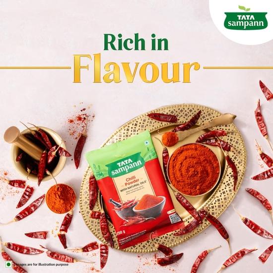 TATA Sampann Порошок чили с натуральными маслами, 200 г, порошок Лал Мирчи, порошок Мирчи