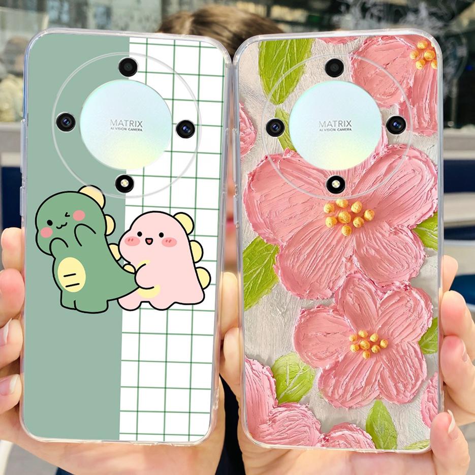 For Honor X9b 5G Case 2023 New Fashion Painted Cover Clear Silicone Soft TPU Phone Case For Honor X9b HonorX9b Back Cover Bumper