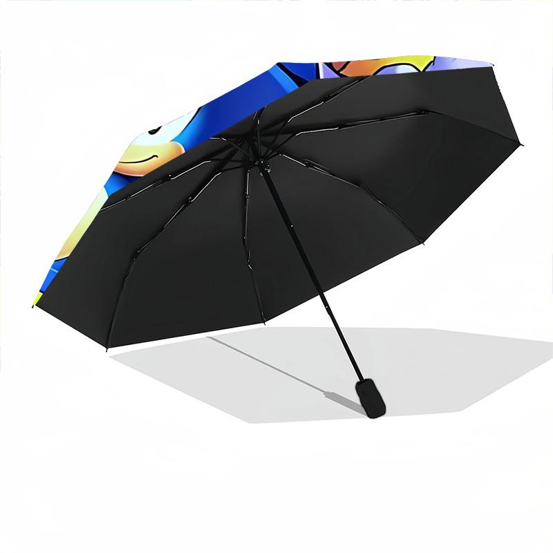 1pc Sonic the Hedgehog Auto Open/close Umbrella, Portable Travel Umbrella, Everyday Use - Outdoor Accessory, Artistic Pattern, Compact Design, Fashion