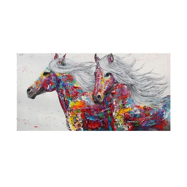 Modern HD Abstract Running Horse Canvas Painting Wall Art Picture Canvas Poster and Prints For Living Room Home Decor No Frame