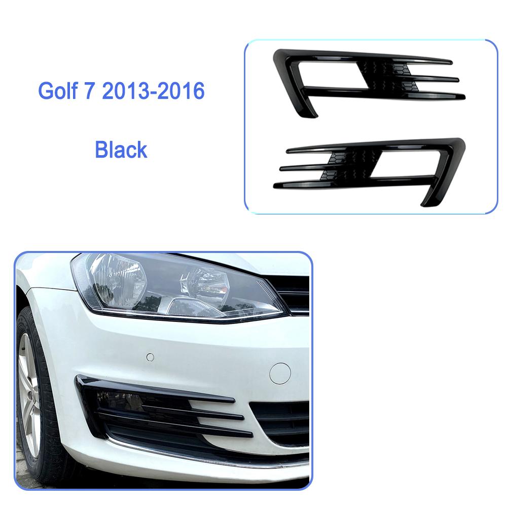 Front Bumper Fog Light Grilles For Golf 7 MK7 2014 2015 2016 2017 2018 2019 Fog Lamp Eyebrow Cover Trim