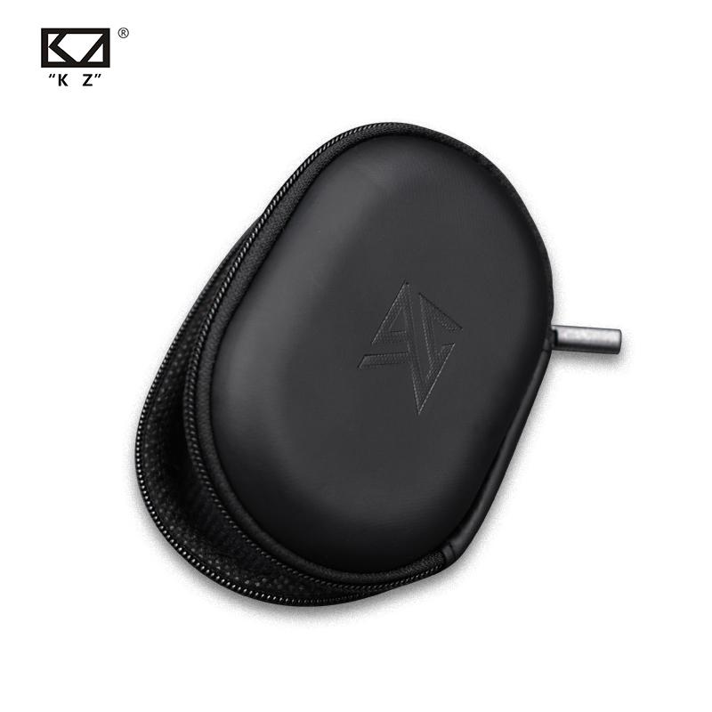 KZ Сумка для хранения наушников Квадратная/Овальная Коробка для гарнитуры Для дома, улицы, путешествий Чехол для хранения наушников Аксессуары с молнией