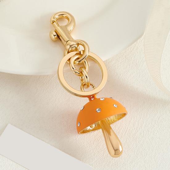 Брелок Гриб Форма Устойчивый к Выцветанию Сплав Брелок Рюкзак Держатель для Ключей Женские Сумки Ключи от Машины Украшение