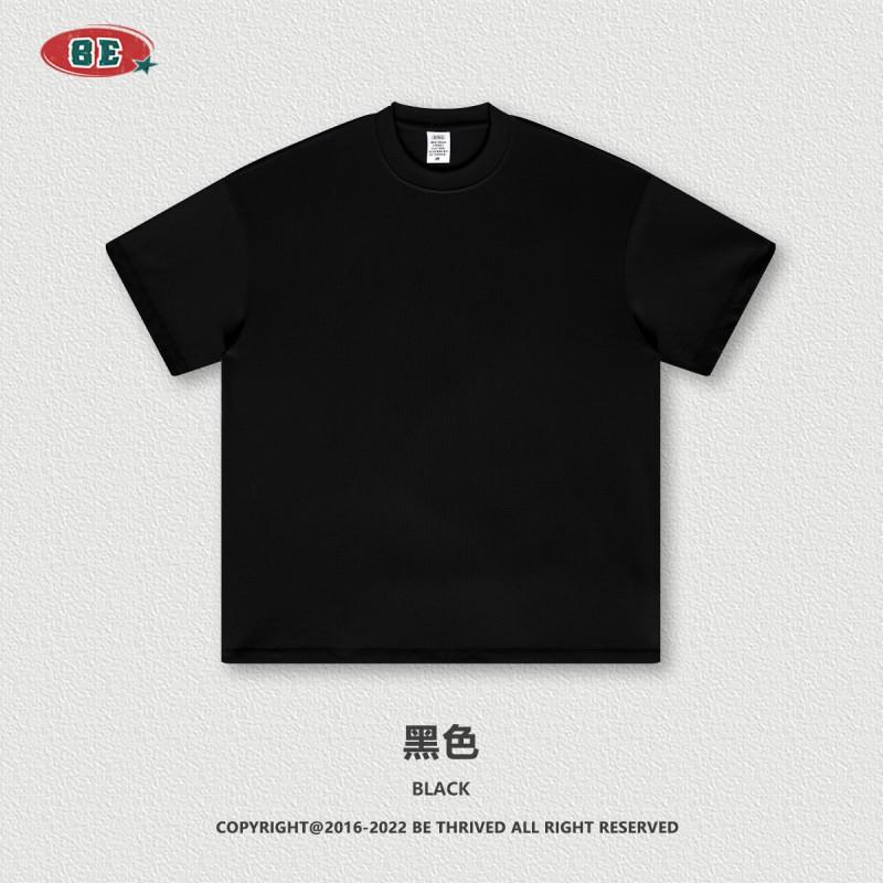 BE Family Matching Shirts 305G Heavyweight Cotton Tees Unisex 2025 Solid Color Vintage Style