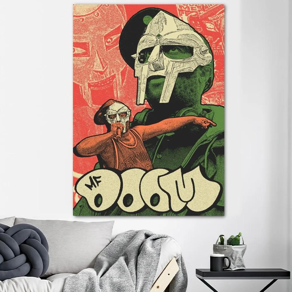MF DOOM Музыка Поп Обложка Альбома, Постер с HD Печатью на Холсте, Дом, Гостиная, Комната, Картина для Украшения Офиса