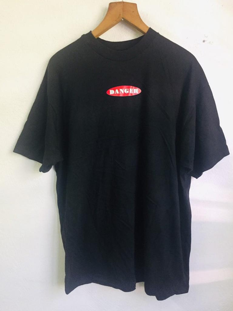 Vintage 90s Danger High Voltage Gear T Shirt XL Size