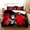 3D Printed Attack On Titan AOT Bedding Set Anime Levi Duvet Cover Double Twin Full Queen King Adult Kids Bedclothes Quilt Cover