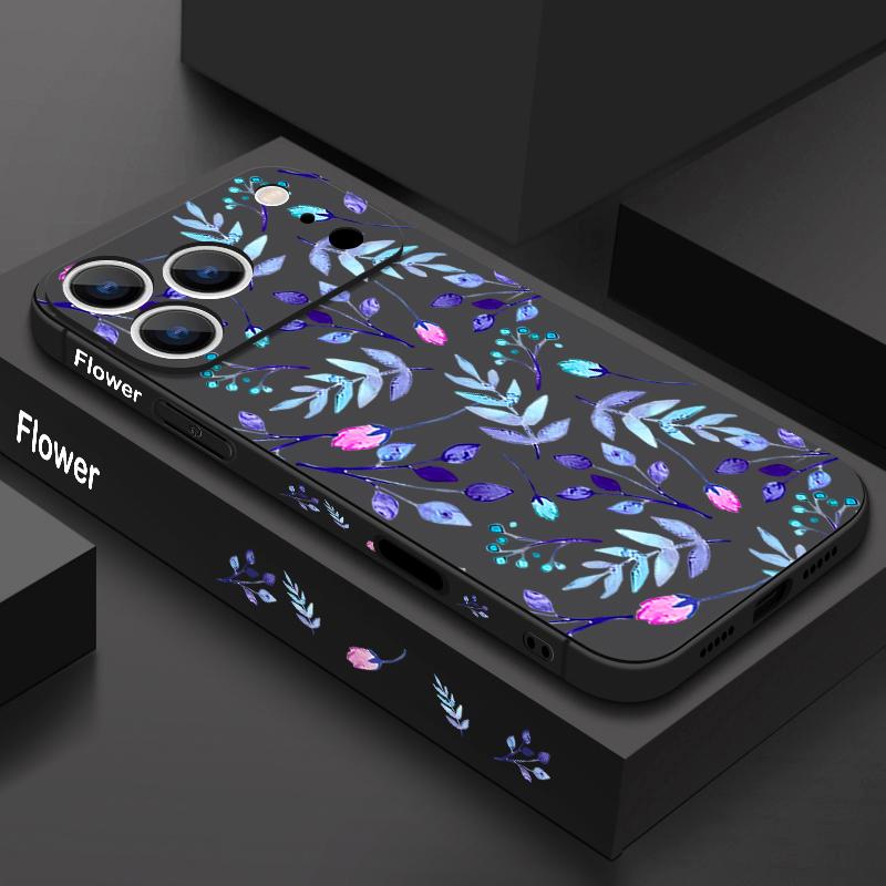 Чехол с разноцветными листьями для iPhone 17 Pro Чехол для iPhone 17 16 15 14 13 17 Pro Max 16e 15 16 Plus Противоударный ТПУ Силиконовый Чехол для телефона со шнурком