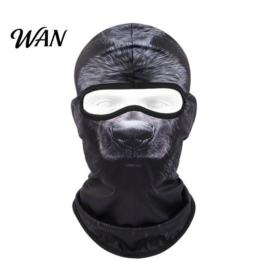Men Women Mask 3D Animal Balaclava Ski Mask, Lion Leopard Bear Panda Dog Cat Funny Full Face Cover, Winter Windproof for Skiing Cycling Warm Shield