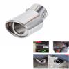 Car Universal Round Bend Stainless Steel Chrome Exhaust Tail Muffler Tip Pipe