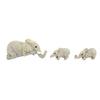 Cute Elephant Statue Decorative Ornament Hand Painted Resin Mother Babies Elephant Figurines for