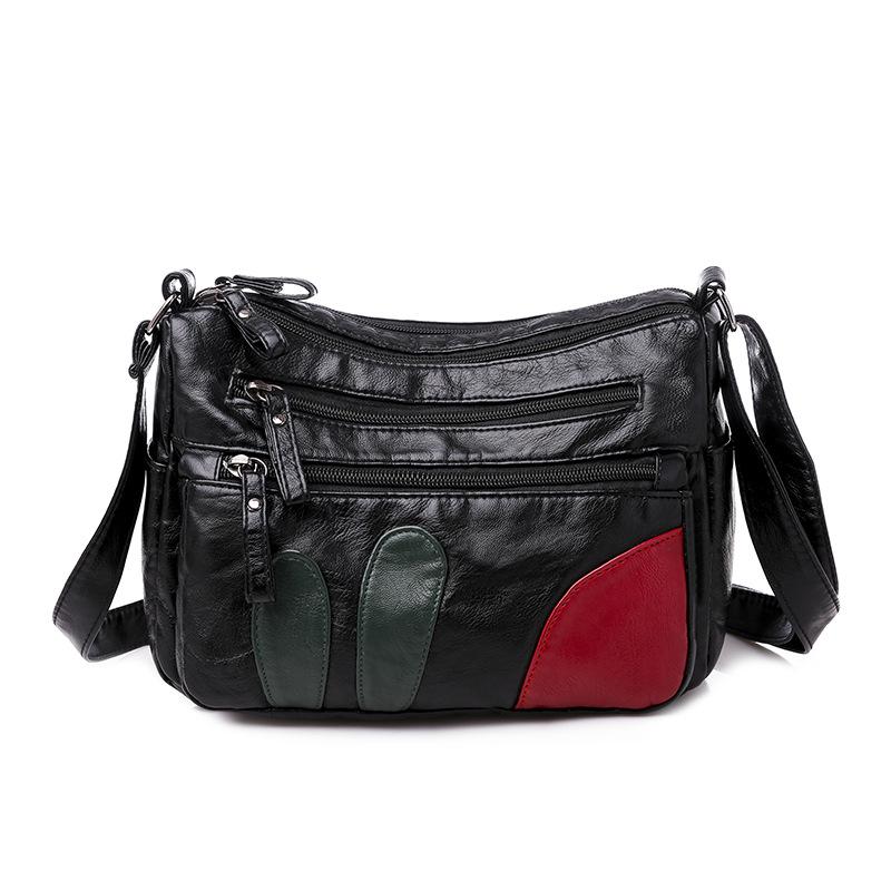 2023 Korean Style Soft PU Leather Multi-Layer Shoulder Bag - Large Capacity, Fashionable, Versatile Women's Messenger Bag