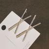 1pc Simple Crystal Barrettes Rhinestones Side Clip X Hair Clips Cross Hairpins Bridal Headwear