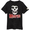 Футболка Misfits Унисекс Мужская Женская Рок-группа Череп Логотип Черный Топ