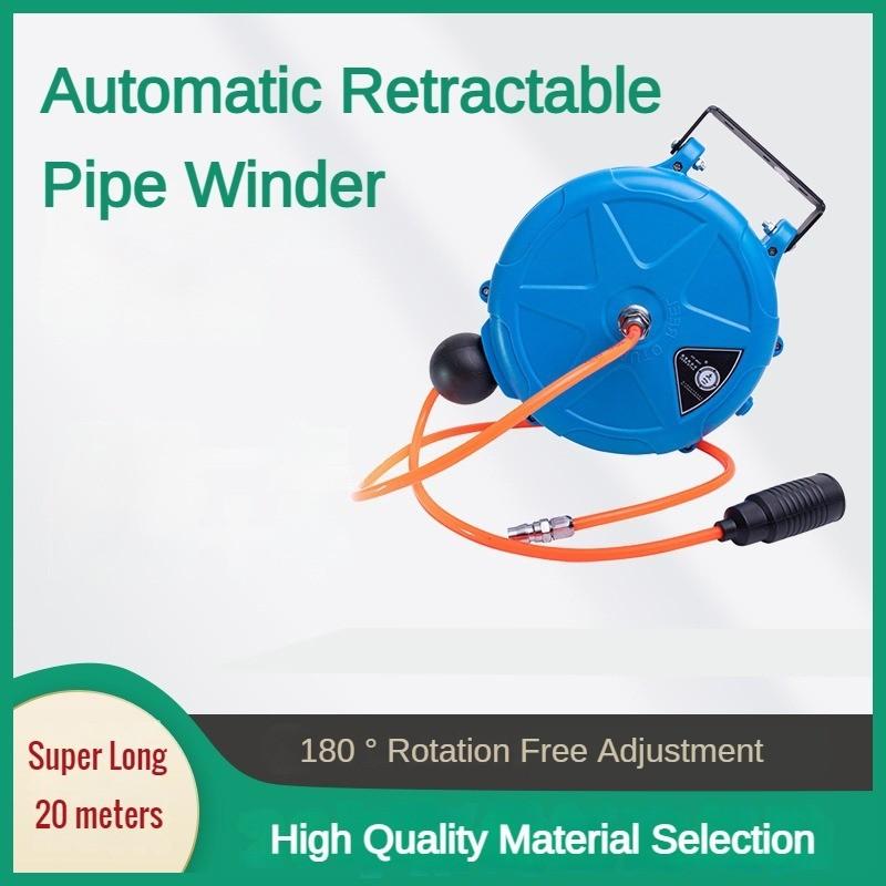 Мини катушка для ПУ трубки, пневматический барабан, инструмент для намотки трубки для ремонта автомобилей, настенная, автоматическая выдвижная катушка для шланга