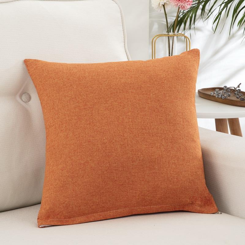 Льняная подушка однотонная диванная офисная подушка для сна поясничная подушка брезентовая наволочка для подушки спинка автомобиля