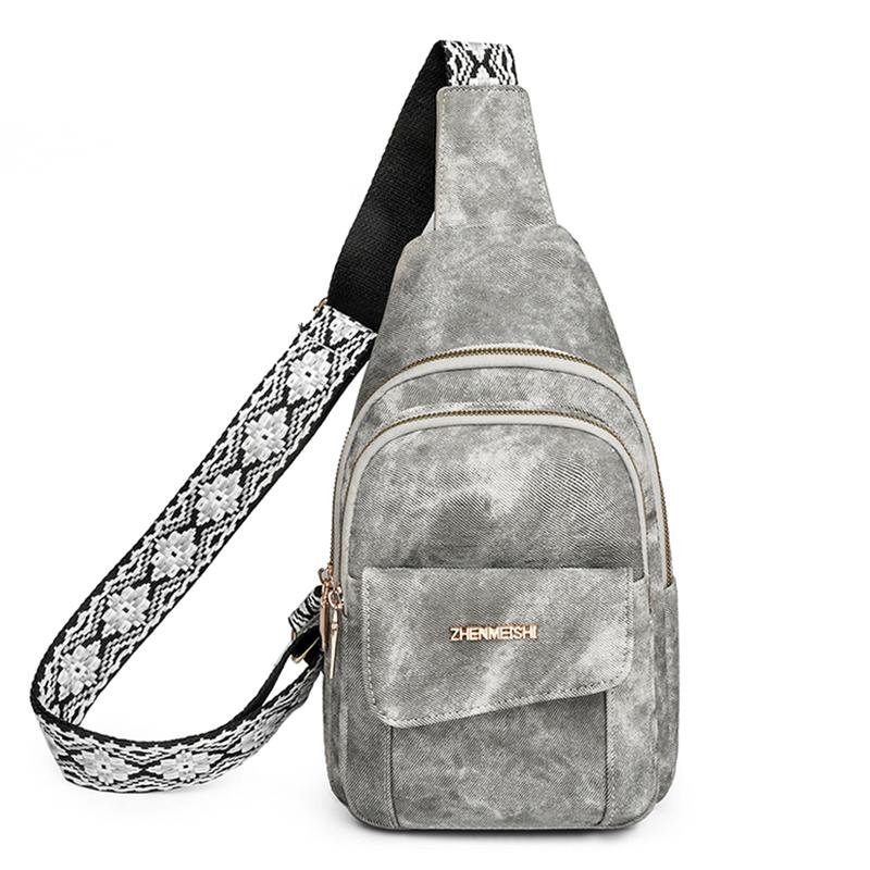 Soft Leather Chest Bag Women Crossbody Bag Single Shoulder Bag