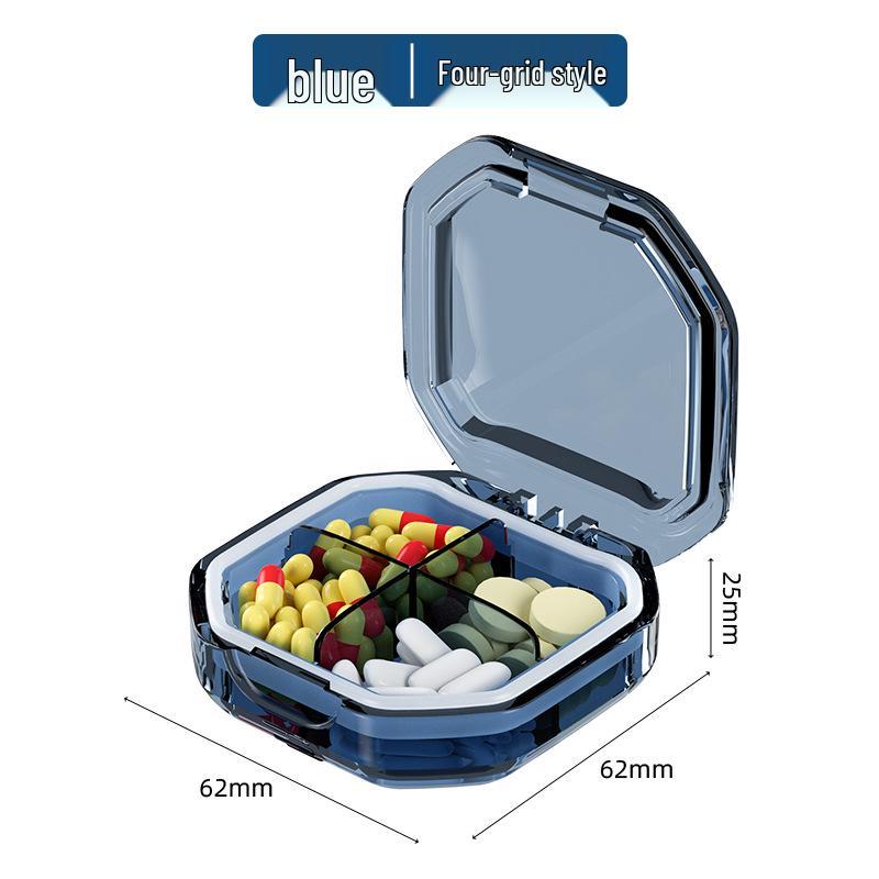 Portable 7-Day Large Capacity Pill Box with Splitter