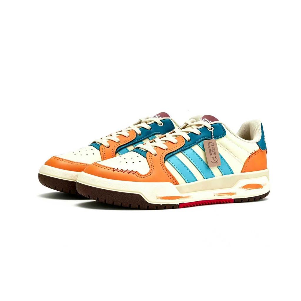 Adidas ENTRAP Cushioning Abrasion Resistant Height Increasing Low top Skateboard Shoes Unisex Orange Blue FW3462(Team2264BOX)