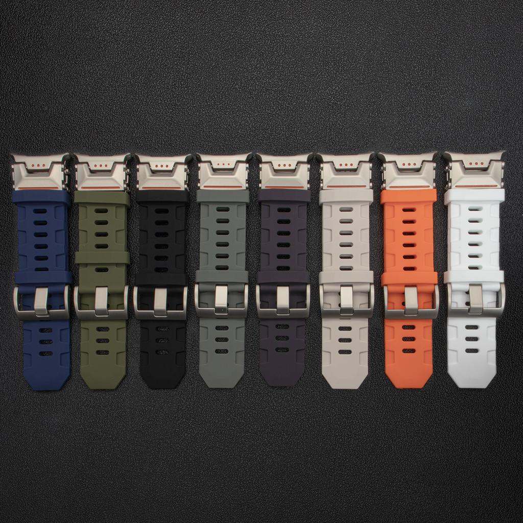 Мягкий силиконовый ремешок-петля для Samsung Galaxy Watch Ultra 47 мм, роскошный мужской спортивный ремешок Galaxy Ultra 2025, браслет с изогнутым концом без зазора