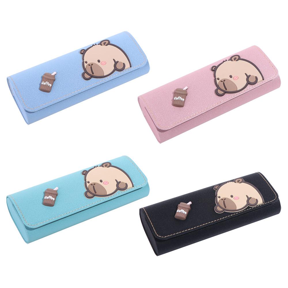 PU Leather Printing Glasses Case Printed Eyeglasses Holder Capibara PU Glasses Box Outdoor