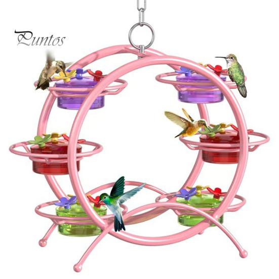 Кормушка для колибри для улицы, герметичная конструкция колеса, кормушка Bilds с портами для кормления, защищенными от муравьев и пчел, для декора сада на заднем дворе