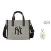 MLB Большая логотипная холщовая сумка-тоут New York Yankees Унисекс Сумки-тоут Черная 3AORS062N-50BKS