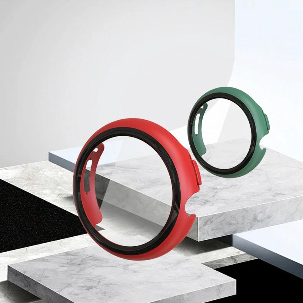 Case with Film for Google Pixel Watch 2/Pixel Watch Screen Protector Tempered Bumper Cover Frame Film PC Hard-Shell for Pixel Watch Accessories