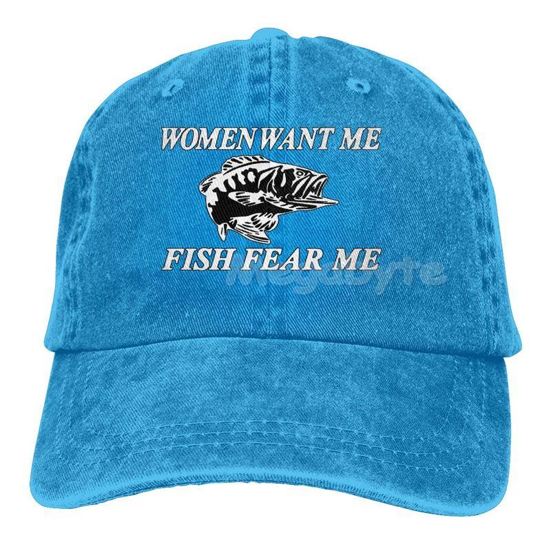 Женская бейсболка Want Me Fish Fear Me Washed, кепка Trucker Hat для взрослых, унисекс, регулируемая, для папы, летняя, дышащая, эластичная