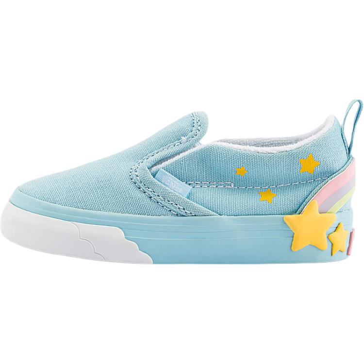 Vans Слипоны V Star Classics Удобные Универсальные Низкие Кроссовки для ходьбы Детские кроссовки Синие VN000D4FBER