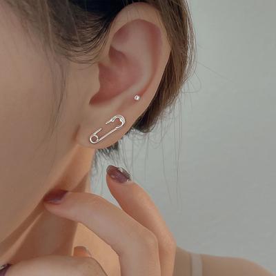 Новые серьги-гвоздики Крутые Красивые Мужские и Женские Парные Личность Хип-хоп Панк Инс Холодный Ветер Серьги-скрепки